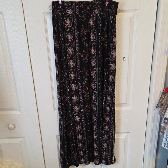 Lildy Dresses & Skirts - Floral Black Maxi Skirt